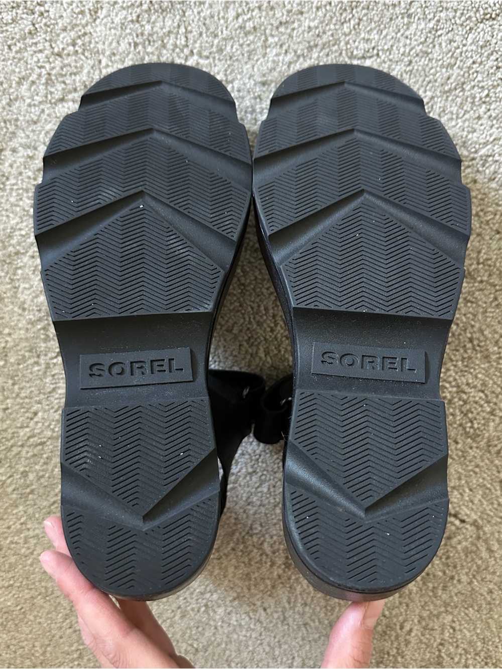 Sorel Joanie IV Black Platform Strappy Sandals - Picture 5 of 6